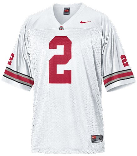 Ohio State Buckeyes Youth #2 White Replica Football Jersey By Nike (M=12-14)
