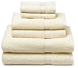 Pike Street 100% Egyptian Cotton 725-Gram 6-Piece Towel Set, Cream