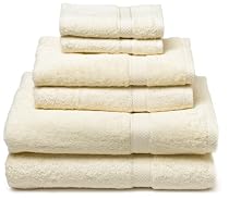 Pike Street 100% Egyptian Cotton 725-Gram 6-Piece Towel Set, Cream