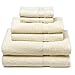 Pike Street 100% Egyptian Cotton 725-Gram 6-Piece Towel Set, Cream