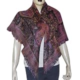 Wool Scarfs Square Winter Fashion 44 x 44 inches (sjmwr090)