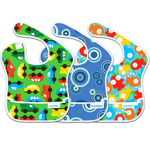Bumkins Waterproof SuperBib, 3 Pack, Boy