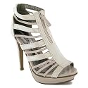 Y41 Ladies Nude Beige Peeptoe Platform Shoes Sizes 3-8