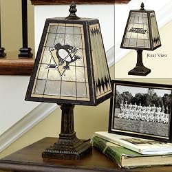 Pittsburgh Penguins Memory Company Art Glass Table Lamp NHL Hockey Fan Shop Sports Team Merchandise