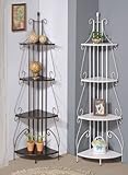 IMAGE OF 4-tier Metal Corner Shelf in Brown #PD F41037bn