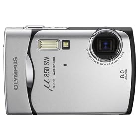 Olympus Mju 850SW Digital Camera - Starry Silver (8.0MP, 3x Digital Zoom) 2.5" LCD