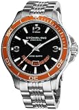 Stuhrling Original Mens 270B.331117 Pioneer Swiss Quartz Date Orange Bezel Watch