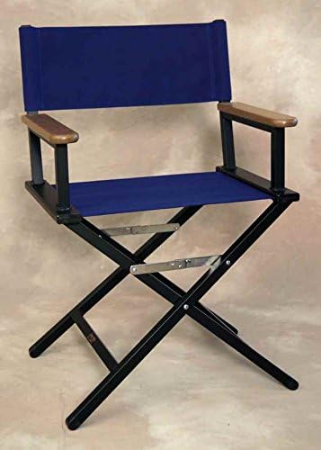Folding Chair w Fade-Resistant Fabric Seat in Marine Blue