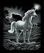 Mammut A30SF1/F - Kratzbild Mini Silber mit Rahmen - Einhorn, 10.5 x 14.4 cm
