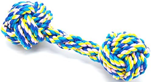 Cotton Rope Woven Dumbbell - Dog Toys, Chew Toys - Environmental - With You6688 - Color May Vary