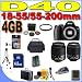 Nikon D40 6.1MP Digital SLR Camera with Nikon 18-55mm f/3.5-5.6 ED II AF-S DX Zoom-Nikkor Lens Kit and Nikon 55-200mm f/4-5.6G ED AF-S DX Zoom-Nikkor Lens PLUS 4GB SDHC Memory Card - Extra Lithium Ion Battery - 3 Piece Filter Kit - Full Size Tripod - Professional Travel Hard Case - D40 (25420) BigVALUEInc Accessory 2-Lens Saver Bundle + MORE!
