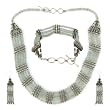 Neckalce Earring Set Sterling Silver Crystal Jewelry