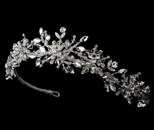 Silver-Tone Crystals Sparkle Wedding Bridal Tiara