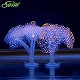 Saim&reg; Glowing Effect Artificial Coral Plant for Fish Tank, Decorative Aquarium Ornament