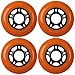 KSS Outdoor Asphalt Formula 89A Inline Skate X4 Wheels, Orange, 76mm