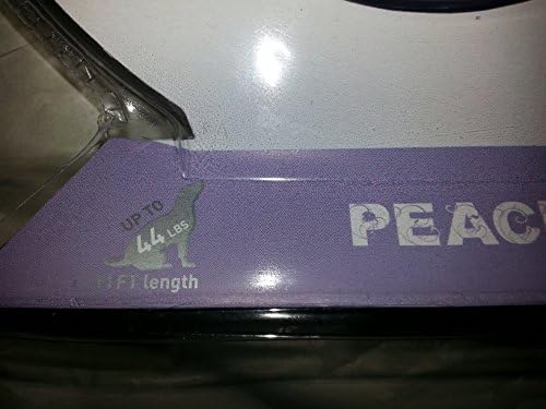 Peace Sign Print Fashion Couture Retractable Dog Leash, Up to 44 LBS, PURPLE