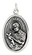 Sterling Silver St. Gerard Medal 15/16" X 5/8" (24 mm X 16 mm).