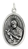 Sterling Silver St. Gerard Medal 15/16" X 5/8" (24 mm X 16 mm).