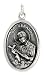 Sterling Silver St. Gerard Medal Pendant 15/16" X 5/8" (24 mm X 16 mm).