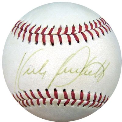Kirby Puckett Autographed/Hand Signed Babe Ruth League Baseball PSA/DNA #K08232