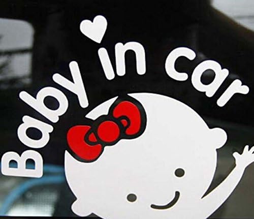 Baby In Car Waving Baby on Board Safety Sign Cute Car Decal / Vinyl Sticker