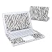 Zebra Stripes Design Skin Decal Sticker for Apple MacBook 13 inch (Black or White Polycarbonate w/SEPARATE TRACKPAD)