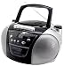 Soundmaster SCD 5400 Tragbarer Radio-Rekorder (CD-Player, Kassetten-Rekorder) schwarz/silber