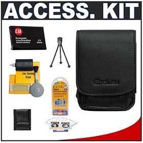 Casio Exilim EX-CASE-20 Leather Case (Black) + Spare NP-20 Battery + Accessory Kit for... by Casio
