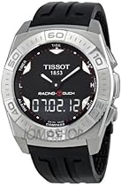 Big Sale Tissot Racing-Touch Black Dial Black Chronograph Rubber Strap Mens Watch T0025201705100
