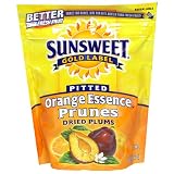 Sunsweet Gold Label Pitted Dried Plums, Orange Essence Prunes, 8-Ounce Resealable Pouches (Pack of 12)
