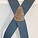 Hold-Up Suspender Company Casual Series Ocean Blue XG Suspenders for Men In the Traditional X-Back Style with USA Patented No-Slip Clips