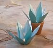 Agave Plant Galvanized Metal Tealight/Votive Candle Holder