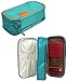 JAVOedge Double Sided Makeup Cosmetic Bag and Jewelry Travel Multi-Function Organizer (Turquoise)