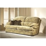 3 Seat Fabric Sofa Oatmeal Aztec