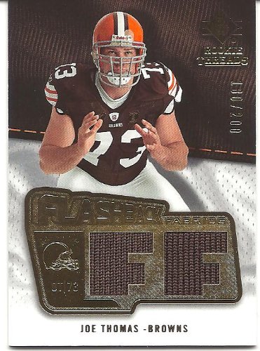 Joe Thomas 2008 SP Rookie Threads Flashback Fabrics Jersey Card 180/200 #FFJT Cleveland Browns
