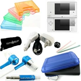 (More Colors Available) 16 in 1 Nintendo DSi Starter Kit. Bundle includes carrying case, home, travel, car charger, USB, screen protector, stylus, headphone