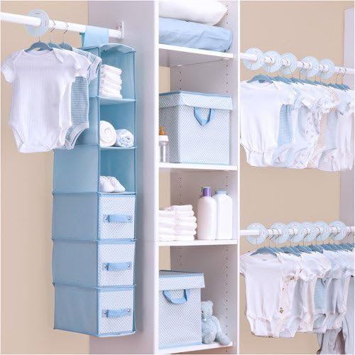Delta - 48-Piece Nursery Storage Set, Baby Blue
