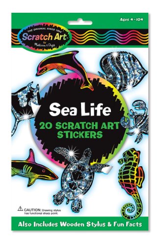 Melissa & Doug Sea Life Scratch Art Stickers