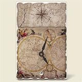 Tile Desk clock~ Old World Map ~Artworks Home Accents~ desk clocks~ code 807