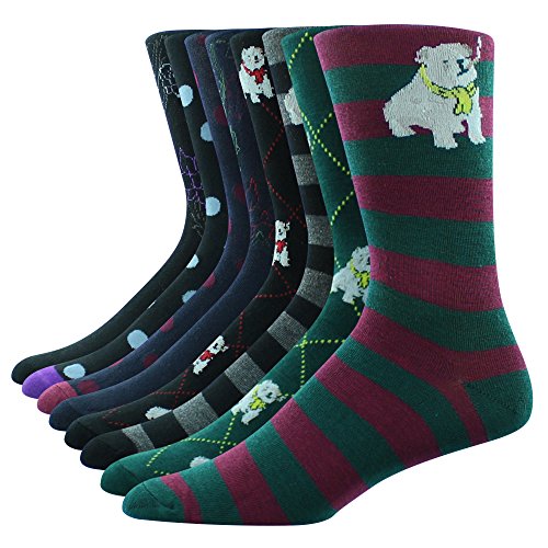 Majesty Men's Socks Assorted Patterns - Multicolored Pack of 8