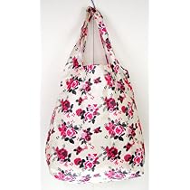 Trendy Sturdy Shopping Tote Bag - Roses Pattern