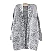 SAYM Women's No Loose Cardigan Sweater Coat Bold Lines Knit