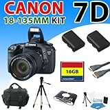 Canon EOS 7d Digital SLR Camera + Canon Ef-s 18-135mm F/3.5-5.6 Is Lens Kit ....