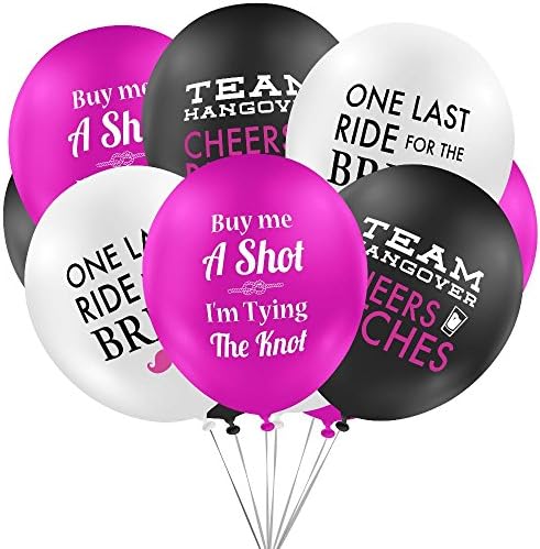 Bachelorette Party Decorations, Balloons for Themed Parties, Supplies for Favors Bags (15 Count Value Pack) Premium Quality 12" Size, Funny Naughty Bride Props and Accessories for a Girls Night Out.