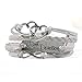 HITOP Jewelry Mens Womens Leather Bracelet, Vintage Heart Infinity with Charm Bangle, White Silver