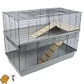 Kaninchenk�fig Doppel Stock 120
