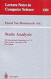 Static analysis : 4th International Symposium, SAS'97, Paris, France, September 1997, proceedings