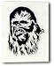 Star Wars CHEWBACCA Logo Car Window Rub On Decal Sticker