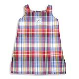 Mulberribush - Girls Sleeveless Plaid Dress, Red, Multi