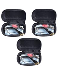 Health and Beauty: 3 PRS Southern Seas Mens Womens Folding Reading & Travel +2.00 Glasses w Case 11 Strengths Available - OLO
